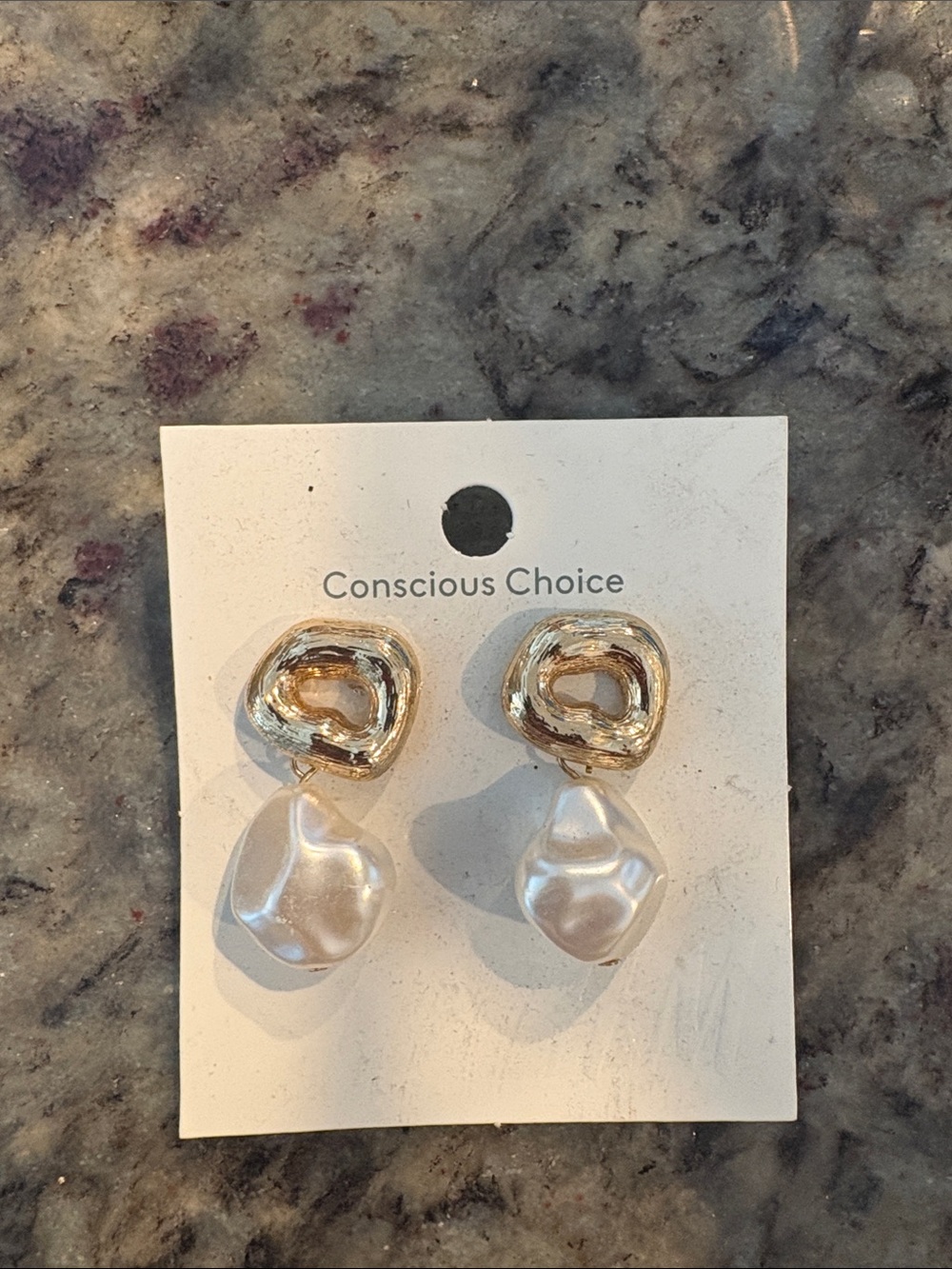 H&M Gold-Tone & Pearl Drop Earrings